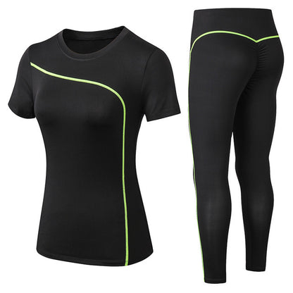 Gym training tight t-shirt and trousers suit - Workout Mania