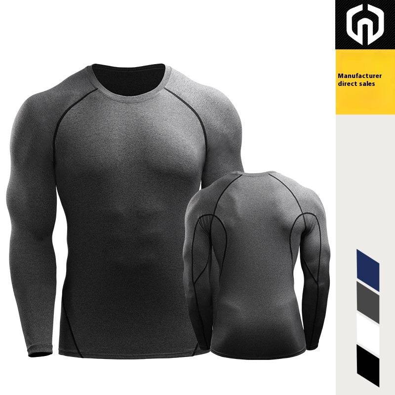 Tights Stretch Quick-drying Compressed T-shirt Long Sleeve - Workout Mania