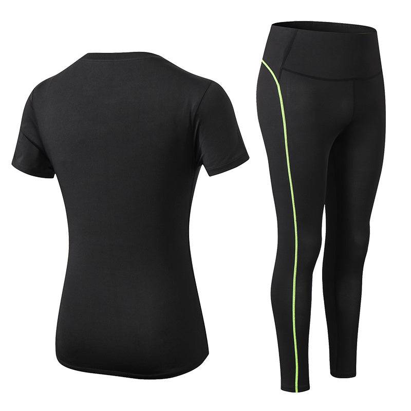 Gym training tight t-shirt and trousers suit - Workout Mania