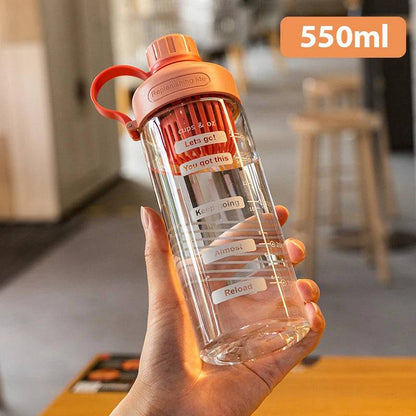 The Large Capacity Water Bottle With Tea Divider Plastic Water Cup - Workout Mania