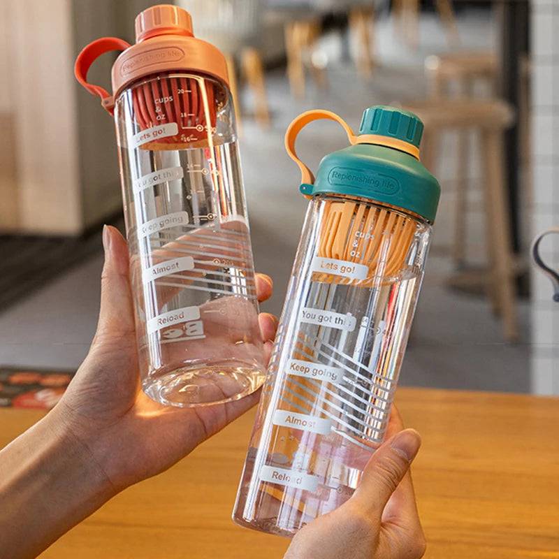 The Large Capacity Water Bottle With Tea Divider Plastic Water Cup - Workout Mania